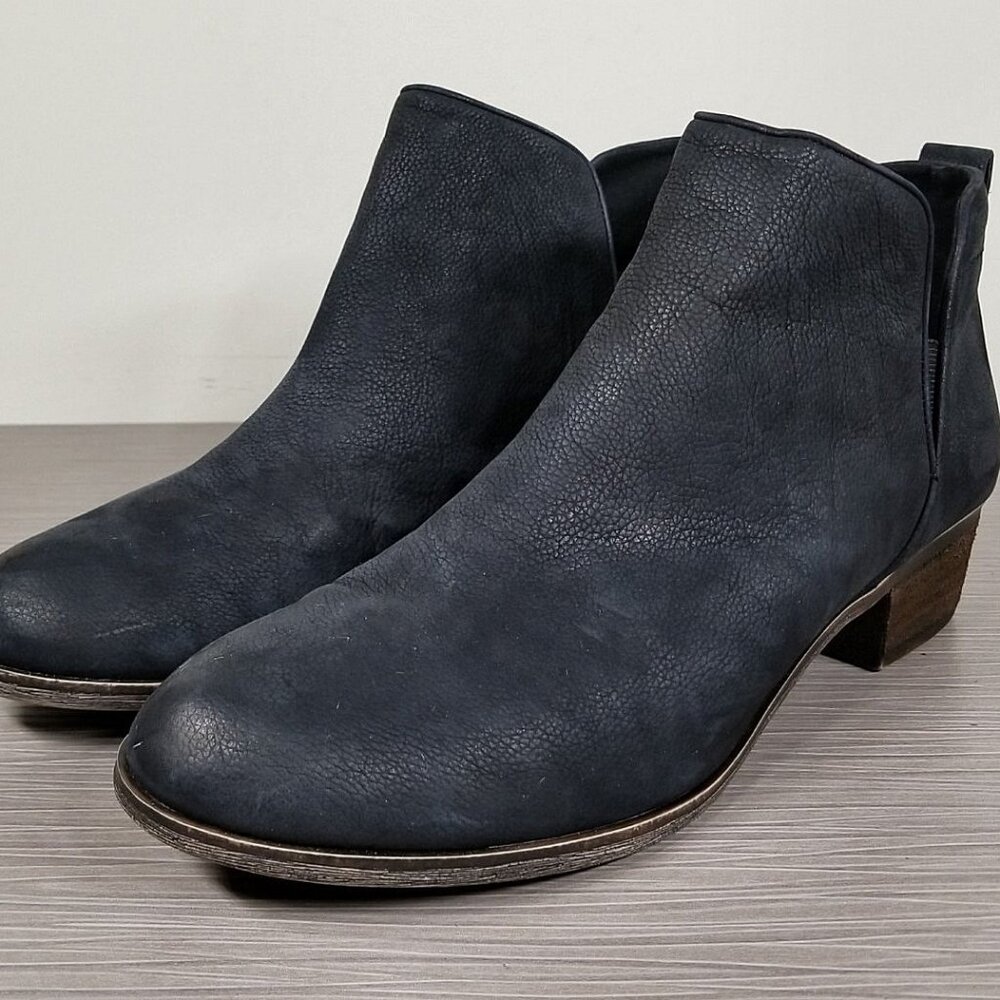 BP. Francine Split Shaft Bootie, Black Leather, Womens Size 10.5